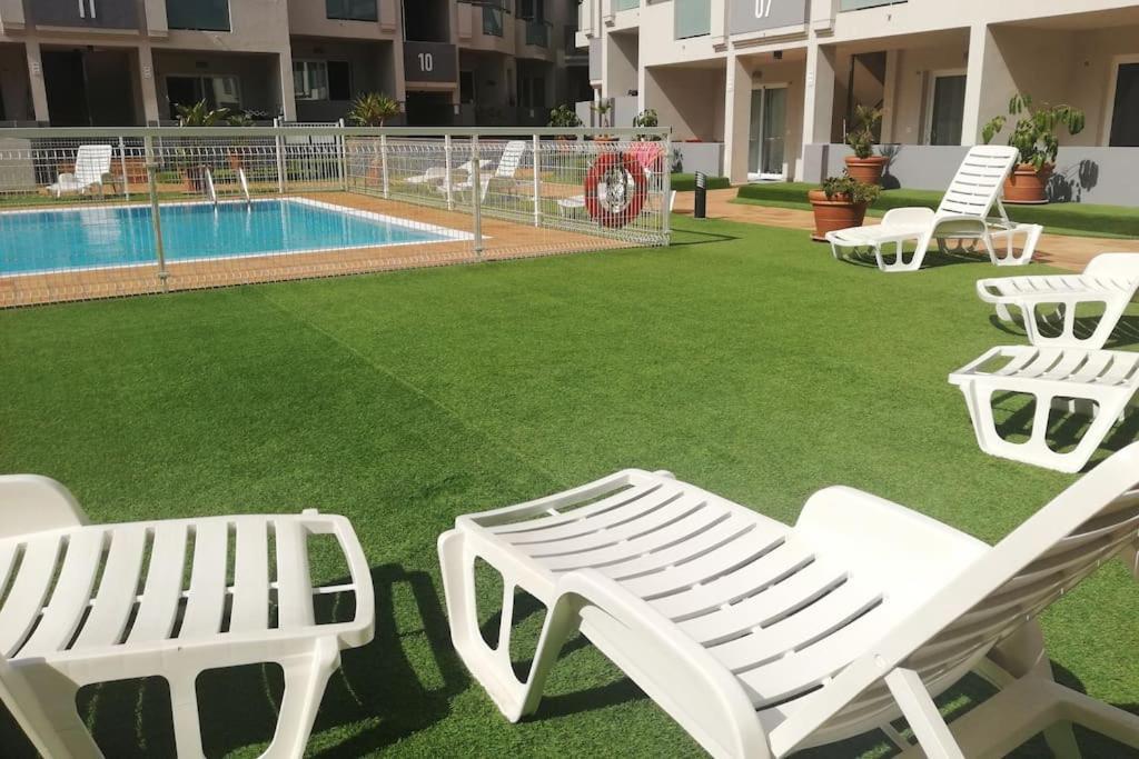 Blue Ocean Corralejo: Sunny Terrace, Pool, Wifi Appartement Buitenkant foto